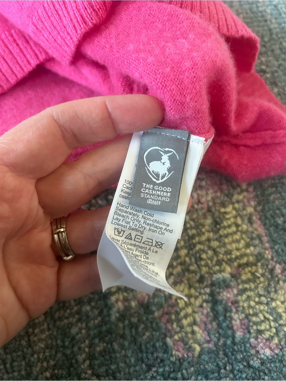 J. Crew Short Sleeve Cashmere Crewneck Sweater - Hot Pink - Picture 3 of 8